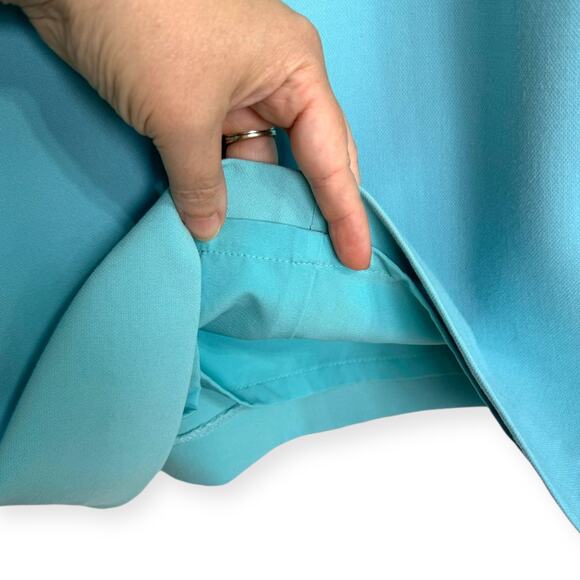 Black Halo Teal Pabla One Sleeve High Neck Mini Sheath Dress Women's Size 12 - Picture 7 of 13